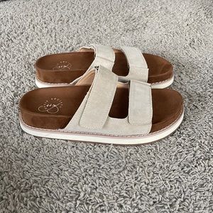 Suede Double Strap Sandal
